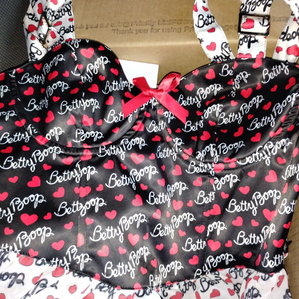 Betty Boop Women's Black and Red Intimate Top